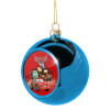 Blue Christmas tree ball ornament 8cm