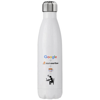 Google + Stack overflow + Coffee, Stainless steel, double-walled, 750ml