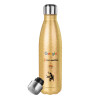 Glitter gold stainless steel thermos bottle, double-walled, 500ml