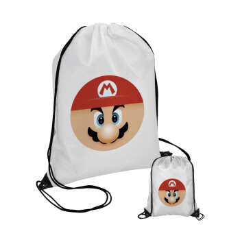 Super mario flat, Pouch bag with black cords (1 piece)