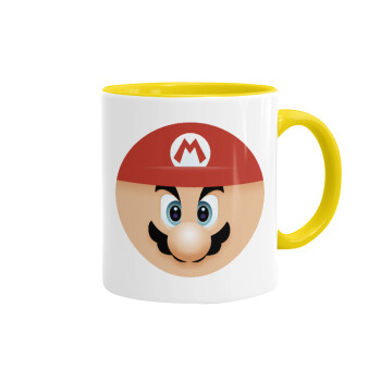 Super mario flat, Mug colored yellow, ceramic, 330ml