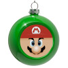 Green Christmas tree ornament bauble 8cm