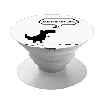 You are offline dinosaur, Phone Holders Stand  White Hand-held Mobile Phone Holder