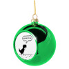 Green Christmas tree ornament ball 8cm