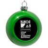 Green Christmas tree ornament bauble 8cm