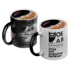 Color changing magic Mug, ceramic, 330ml when adding hot liquid inside, the black colour desappears (1 pcs)