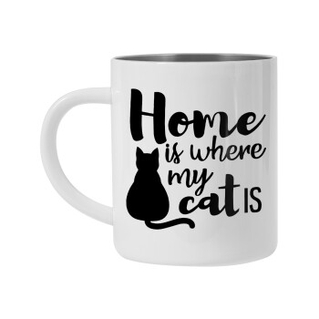 Home is where my cat is!, Κούπα Ανοξείδωτη διπλού τοιχώματος 450ml