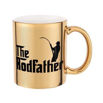 The rodfather, Κούπα κεραμική, χρυσή καθρέπτης, 330ml