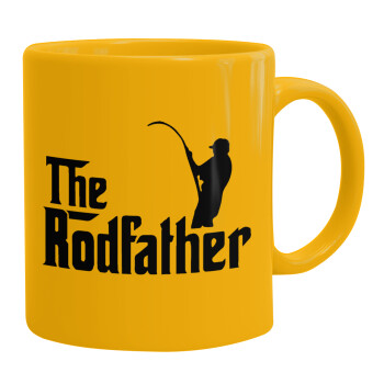 The rodfather, Ceramic coffee mug yellow, 330ml