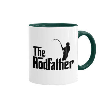 The rodfather, Mug colored green, ceramic, 330ml