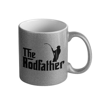 The rodfather, Κούπα Ασημένια Glitter που γυαλίζει, κεραμική, 330ml