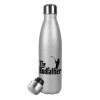 Metallic Glitter Silver Thermos Flask (Stainless steel), double-walled, 500ml