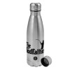 Metallic water bottle, stainless steel, 750ml