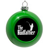 Green Christmas tree ornament bauble 8cm