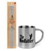 Easter Set, metallic thermal cup (300ml) & Easter aromatic flat candle (30cm) (GRAY)