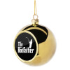 Golden Christmas tree ball ornament 8cm