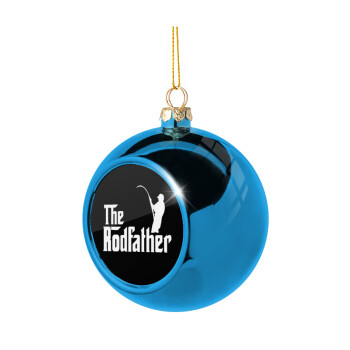 The rodfather, Blue Christmas tree ball ornament 8cm