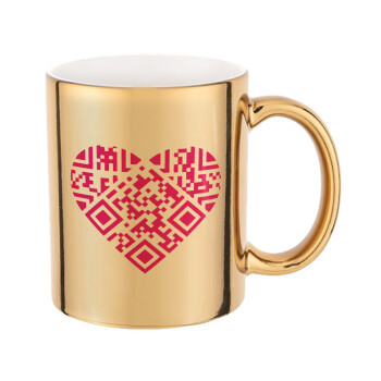 Heart hidden MSG, try me!!!, Mug ceramic, gold mirror, 330ml