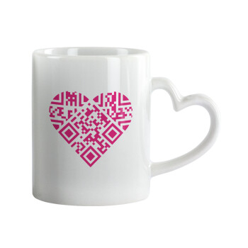 Heart hidden MSG, try me!!!, Mug heart handle, ceramic, 330ml