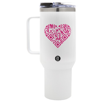 Heart hidden MSG, try me!!!, Mega Stainless steel Tumbler with lid, double wall 1,2L