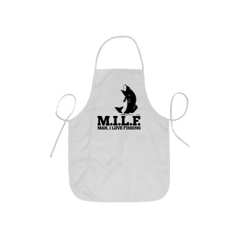 M.I.L.F. Mam i love fishing, Ποδιά Σεφ ολόσωμη κοντή  Παιδική (44x62cm)