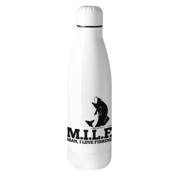 M.I.L.F. Mam i love fishing, Μεταλλικό παγούρι θερμός (Stainless steel), 500ml