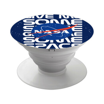 NASA give me some space, Phone Holders Stand  White Hand-held Mobile Phone Holder