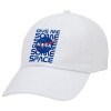 Adult Baseball Cap White 5-panel (POLYESTER, ADULT, UNISEX, ONE SIZE)