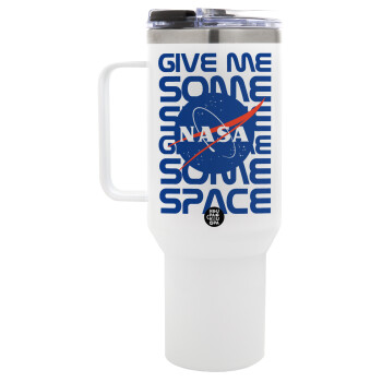 NASA give me some space, Mega Stainless steel Tumbler with lid, double wall 1,2L