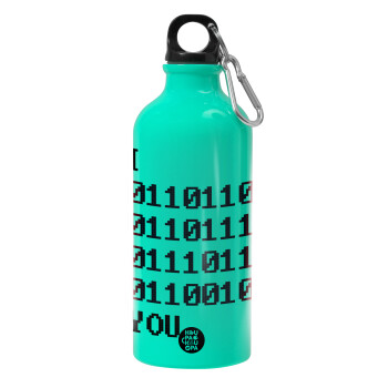 I .... YOU, binary secret MSG, Water bottle 600ml