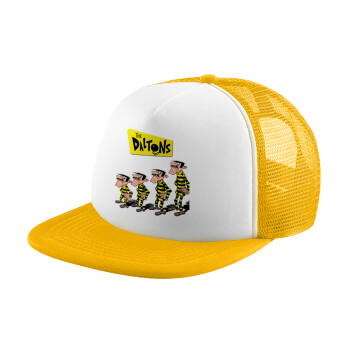 The Daltons, Adult Soft Trucker Hat with Yellow/White Mesh (POLYESTER, ADULT, UNISEX, ONE SIZE)