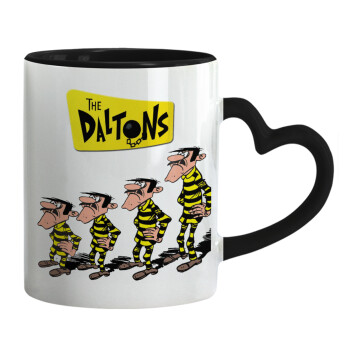 The Daltons, Mug heart black handle, ceramic, 330ml