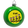 Green Christmas tree ornament bauble 8cm