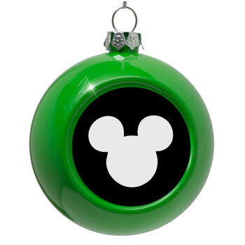 mouse man, Green Christmas tree ornament bauble 8cm