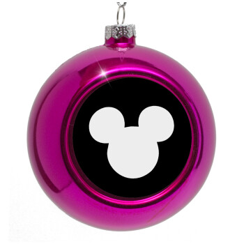 mouse man, Purple Christmas tree ornament bauble 8cm