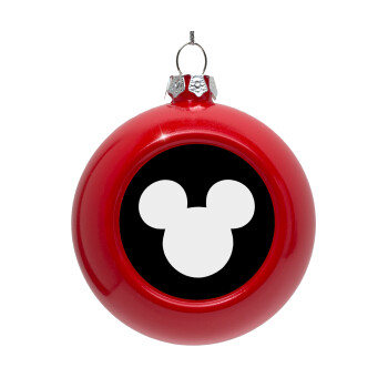 mouse man, Red Christmas tree ornament bauble 8cm