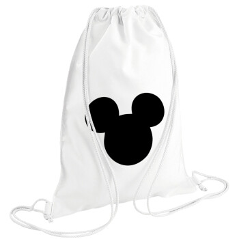mouse man, Τσάντα πλάτης πουγκί GYMBAG λευκή (28x40cm)