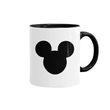 mouse man, Mug colored black, ceramic, 330ml