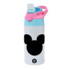 Children's hot water bottle, stainless steel, with safety straw, Pink/BlueCiel (360ml) BPA FREE