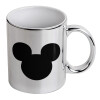 Mug ceramic, silver mirror, 330ml