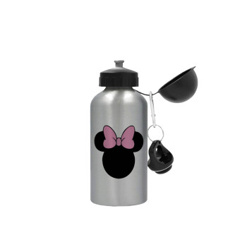 mouse girl, Metallic water jug, Silver, aluminum 500ml