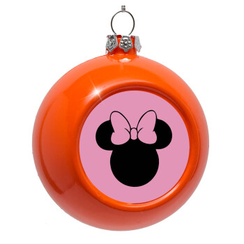 mouse girl, Orange Christmas tree ornament bauble 8cm