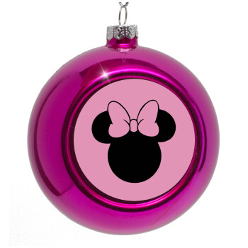 mouse girl, Purple Christmas tree ornament bauble 8cm