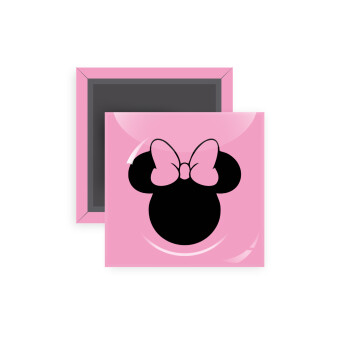 mouse girl, Μαγνητάκι ψυγείου τετράγωνο διάστασης 5x5cm
