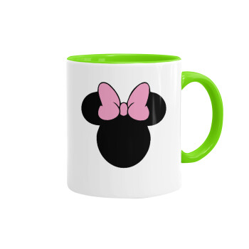 mouse girl, Mug colored light green, ceramic, 330ml