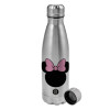 Metallic water bottle, stainless steel, 750ml