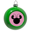 Green Christmas tree ornament bauble 8cm