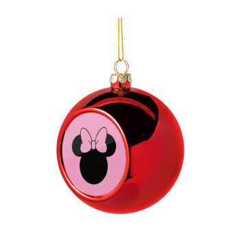 mouse girl, Christmas tree ball Red 8cm