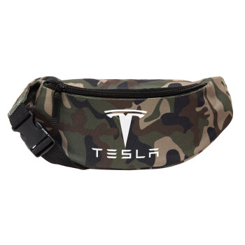 Tesla motors, Unisex waist bag (banana) in Jungle camouflage color with 2 pockets