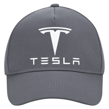 Tesla motors, Καπέλο Ενηλίκων Ultimate Γκρι, (100% ΒΑΜΒΑΚΕΡΟ DRILL, ΕΝΗΛΙΚΩΝ, UNISEX, ONE SIZE)